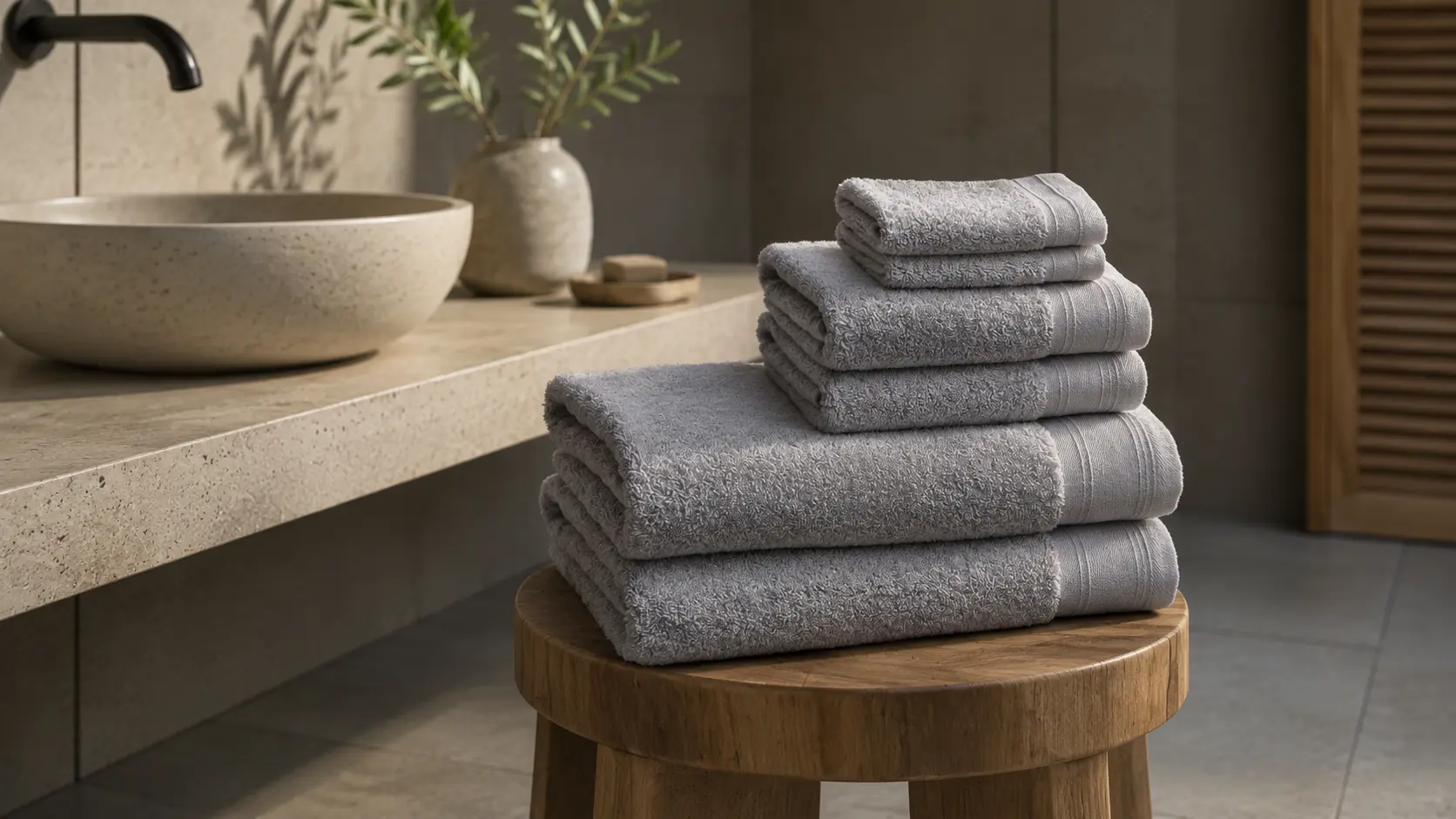 Hotel bath towels
