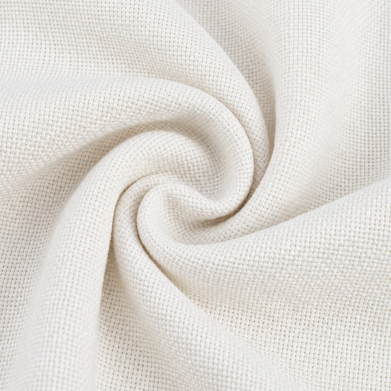 White woven cotton fabric
